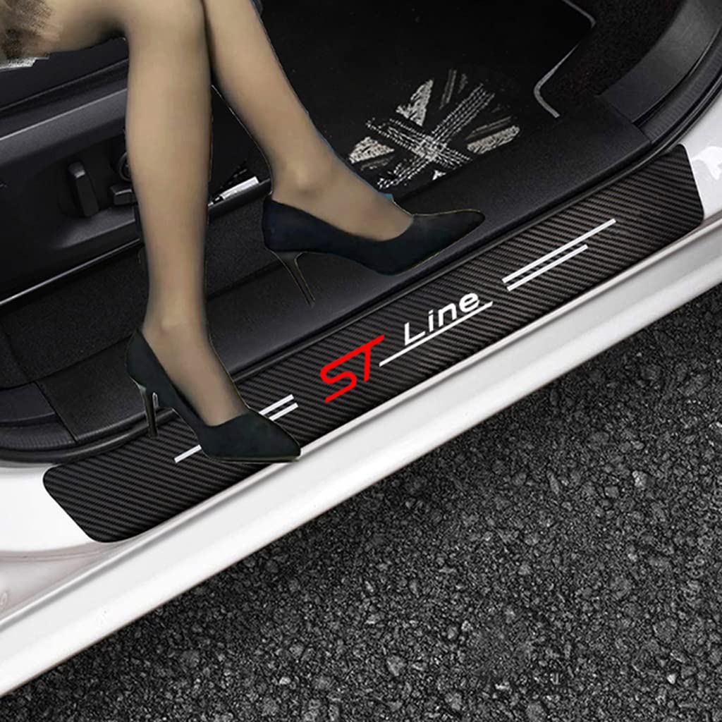 4 Stück ST Line Auto Einstiegsleisten Schutzfolie Kohlefaser Türschweller Aufkleber für Ford Focus Escape Ecosport Kuga F150 Auto Tür Schritt Platte Abdeckung Lackschutzfolie Red ST-Line 4 Stück ST Line Auto Einstiegsleisten Schutzfolie Kohlefaser Türschweller Aufkleber für Ford Focus Escape Ecosport Kuga F150 Auto Tür Schritt Platte Abdeckung Lackschutzfolie Red ST-Line von RIDGOEL