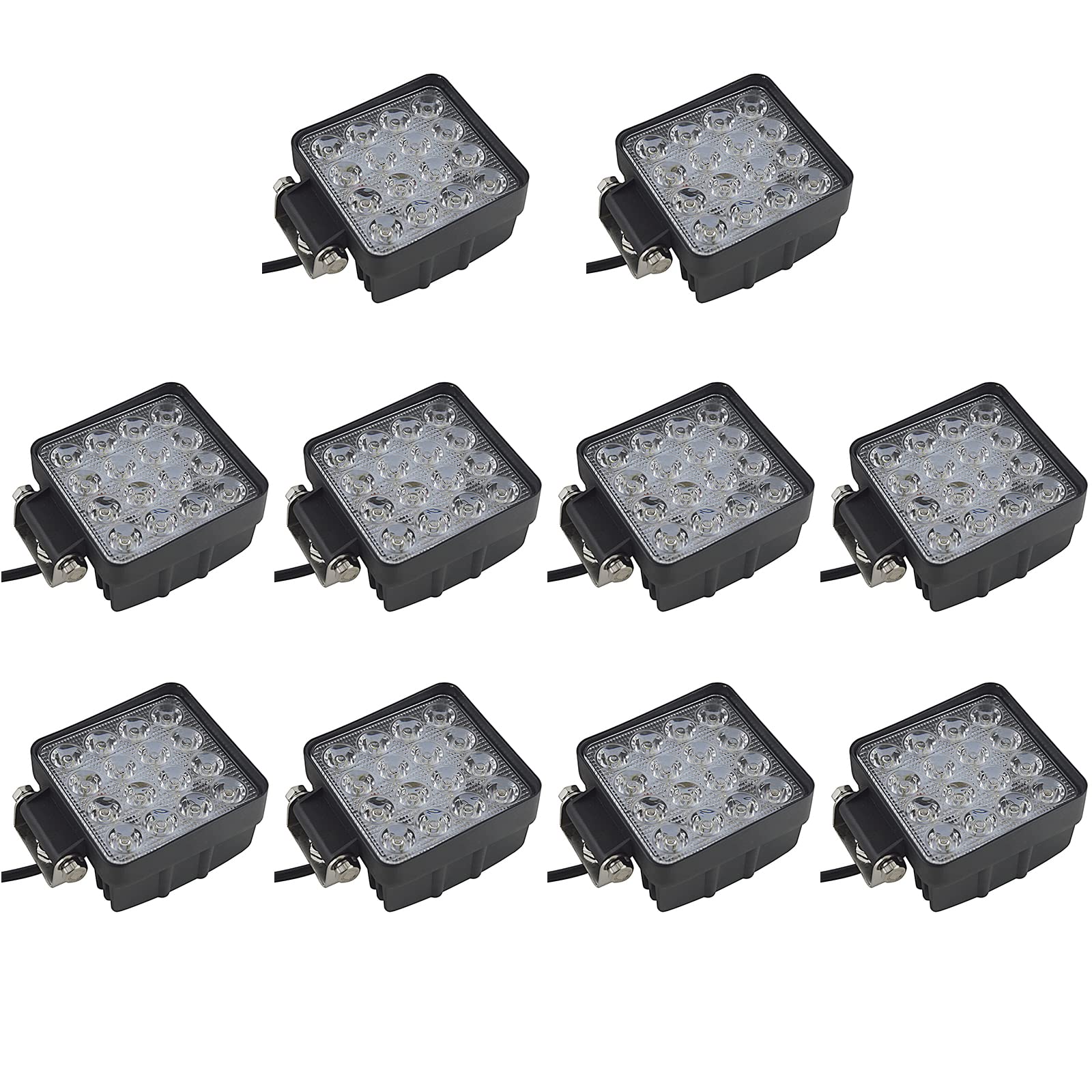RIGIDON 10 Pcs Auto Quad Scheinwerfer, 4 Zoll 10cm 48W Spot Strahler Offroad Beleuchtung für SUV ATV, Traktor, LKW, 4x4, 6000K Weiß led nebelscheinwerfer, led arbeitsscheinwerfer, led arbeitslicht RIGIDON 10 Pcs Auto Quad Scheinwerfer, 4 Zoll 10cm 48W Spot Strahler Offroad Beleuchtung für SUV ATV, Traktor, LKW, 4x4, 6000K Weiß led nebelscheinwerfer, led arbeitsscheinwerfer, led arbeitslicht von RIGIDON