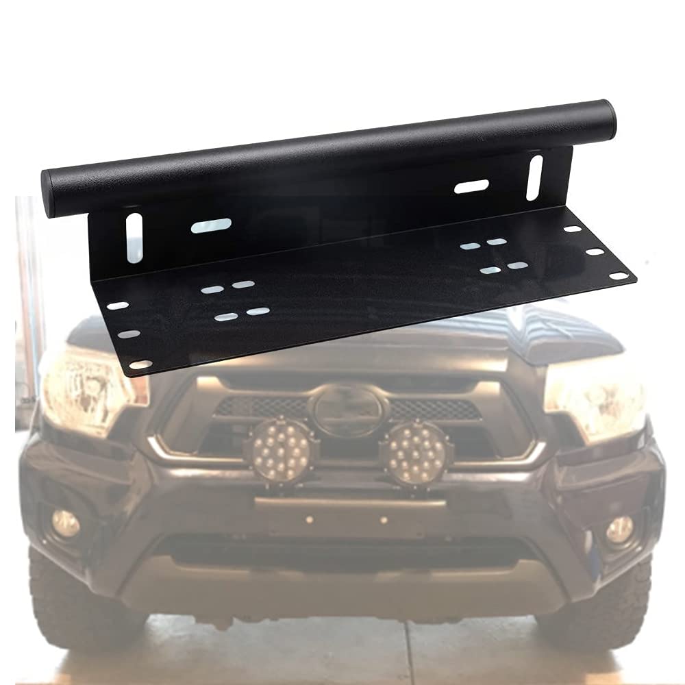 RIGIDON 17 zoll Kfz kennzeichenhalterung, Aluminium rahmenlose schwarz plateholder - kennzeichenhalterung für Auto Offroad SUV UTV, LKW, KFZ, Fahrzeuge, passt für led arbeitslicht led lichtleiste von RIGIDON