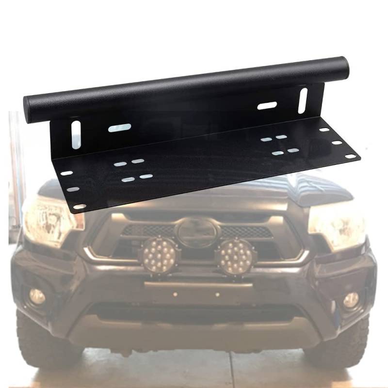 RIGIDON 17 Zoll Kfz kennzeichenhalterung, Aluminium rahmenlose schwarz plateholder - kennzeichenhalterung für Auto Offroad SUV UTV, LKW, KFZ, Fahrzeuge, passt für led arbeitslicht led lichtleiste von RIGIDON