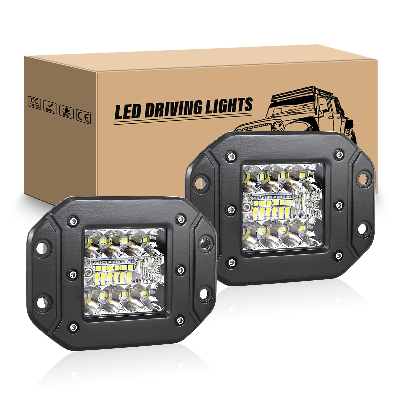 RIGIDON 2 Pcs Led scheinwerfer arbeitsscheinwerfer, 5 Zoll 42W Spot Strahler 12V 24V, offroad beleuchtung für Auto SUV ATV Traktor LKW 4x4, 6000K led nebelscheinwerfer, arbeitslicht RIGIDON 2 Pcs Led scheinwerfer arbeitsscheinwerfer, 5 Zoll 42W Spot Strahler 12V 24V, offroad beleuchtung für Auto SUV ATV Traktor LKW 4x4, 6000K led nebelscheinwerfer, arbeitslicht von RIGIDON