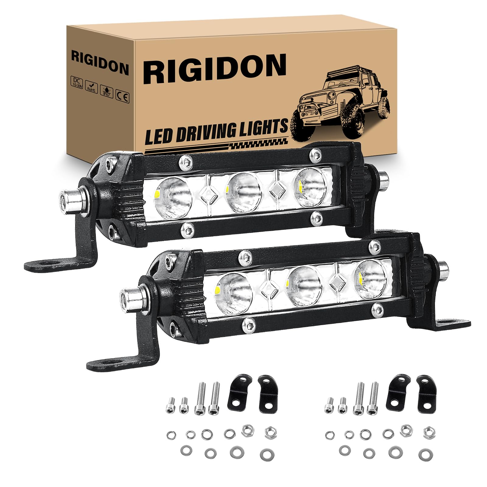 RIGIDON 2Pcs 13CM 15W Zusatzscheinwerfer 12V 24V Auto Scheinwerfer Offroad Beleuchtung Traktor Wasserdicht Spot Strahler Led Arbeitsscheinwerfer Bar für 4x4 SUV UTV ATV LKW Rückfahrscheinwerfer RIGIDON 2Pcs 13CM 15W Zusatzscheinwerfer 12V 24V Auto Scheinwerfer Offroad Beleuchtung Traktor Wasserdicht Spot Strahler Led Arbeitsscheinwerfer Bar für 4x4 SUV UTV ATV LKW Rückfahrscheinwerfer von RIGIDON