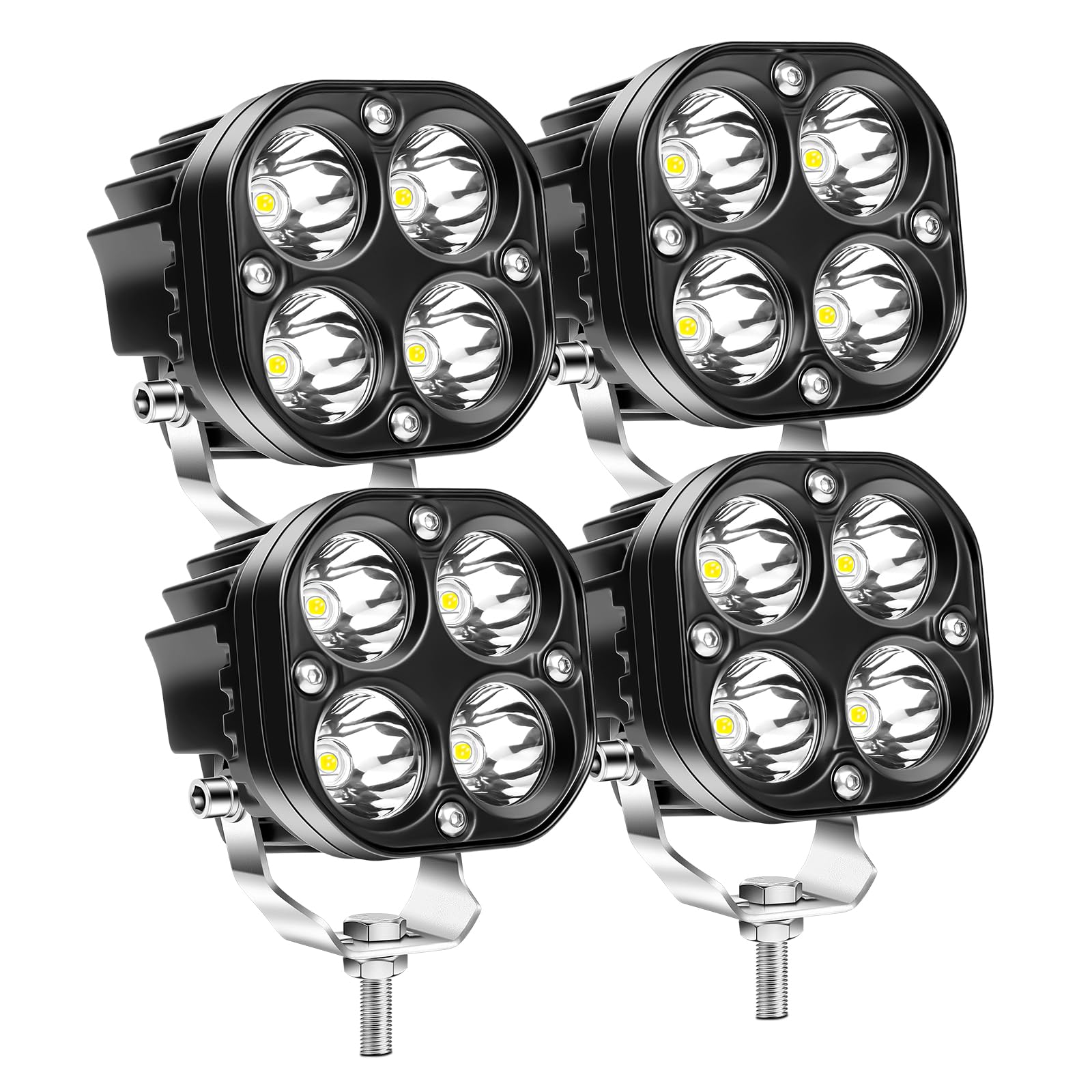 RIGIDON 4 Pcs LED Arbeitsscheinwerfer, 3 Zoll 40W Led Scheinwerfer 12V 24V Spot LED Arbeitslicht Zusatzscheinwerfer für 4x4 Offroad Auto SUV ATV Traktor KFZ LKW Rückfahrscheinwerfer, 6000K Weiß RIGIDON 4 Pcs LED Arbeitsscheinwerfer, 3 Zoll 40W Led Scheinwerfer 12V 24V Spot LED Arbeitslicht Zusatzscheinwerfer für 4x4 Offroad Auto SUV ATV Traktor KFZ LKW Rückfahrscheinwerfer, 6000K Weiß von RIGIDON