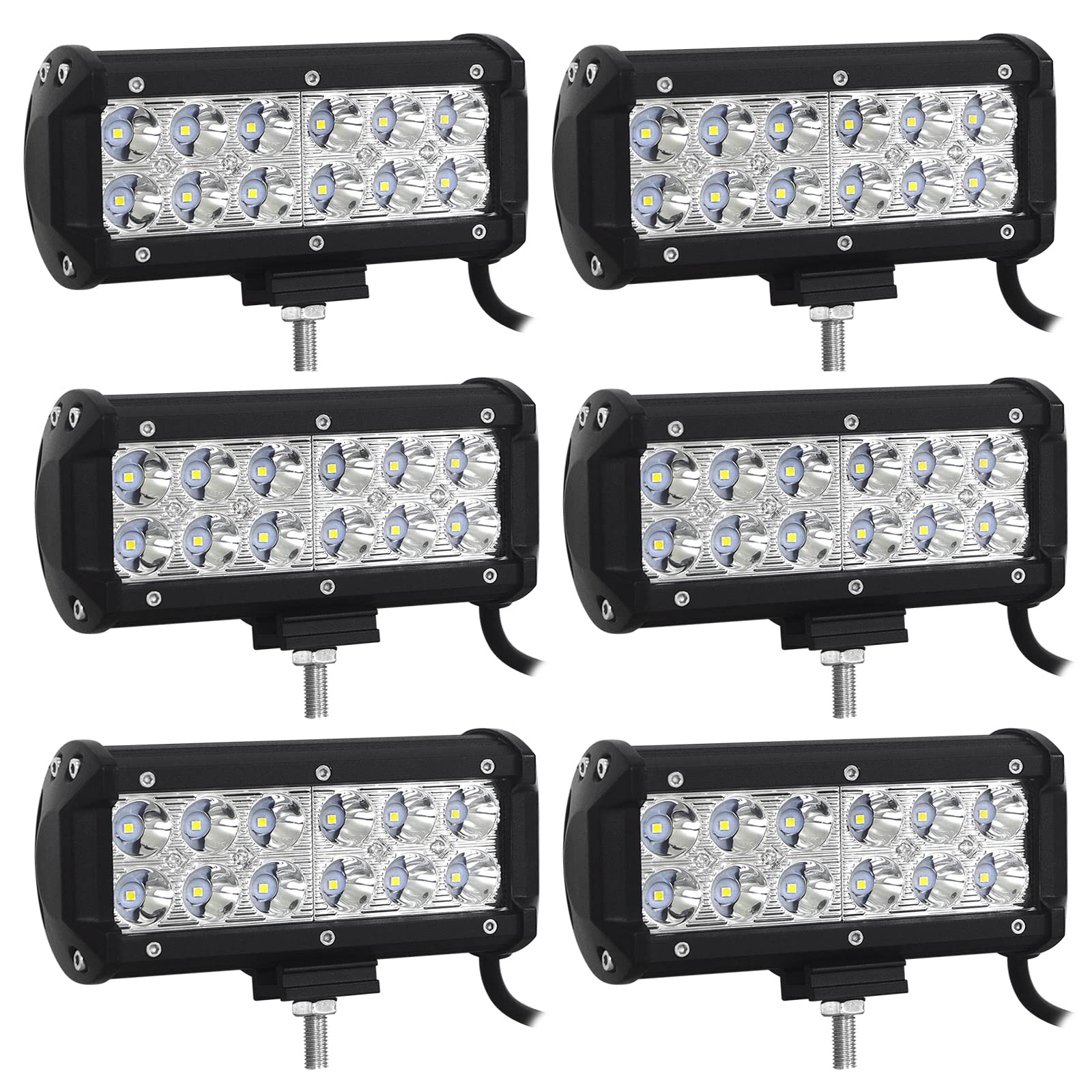 RIGIDON 6 Pcs Led arbeitslicht, 7 Zoll 18cm 36W Spot Strahler offroad beleuchtung für Auto SUV ATV, Traktor, LKW, 4x4, 6000K Weiß led nebelscheinwerfer, led arbeitsscheinwerfer, led scheinwerfer RIGIDON 6 Pcs Led arbeitslicht, 7 Zoll 18cm 36W Spot Strahler offroad beleuchtung für Auto SUV ATV, Traktor, LKW, 4x4, 6000K Weiß led nebelscheinwerfer, led arbeitsscheinwerfer, led scheinwerfer von RIGIDON