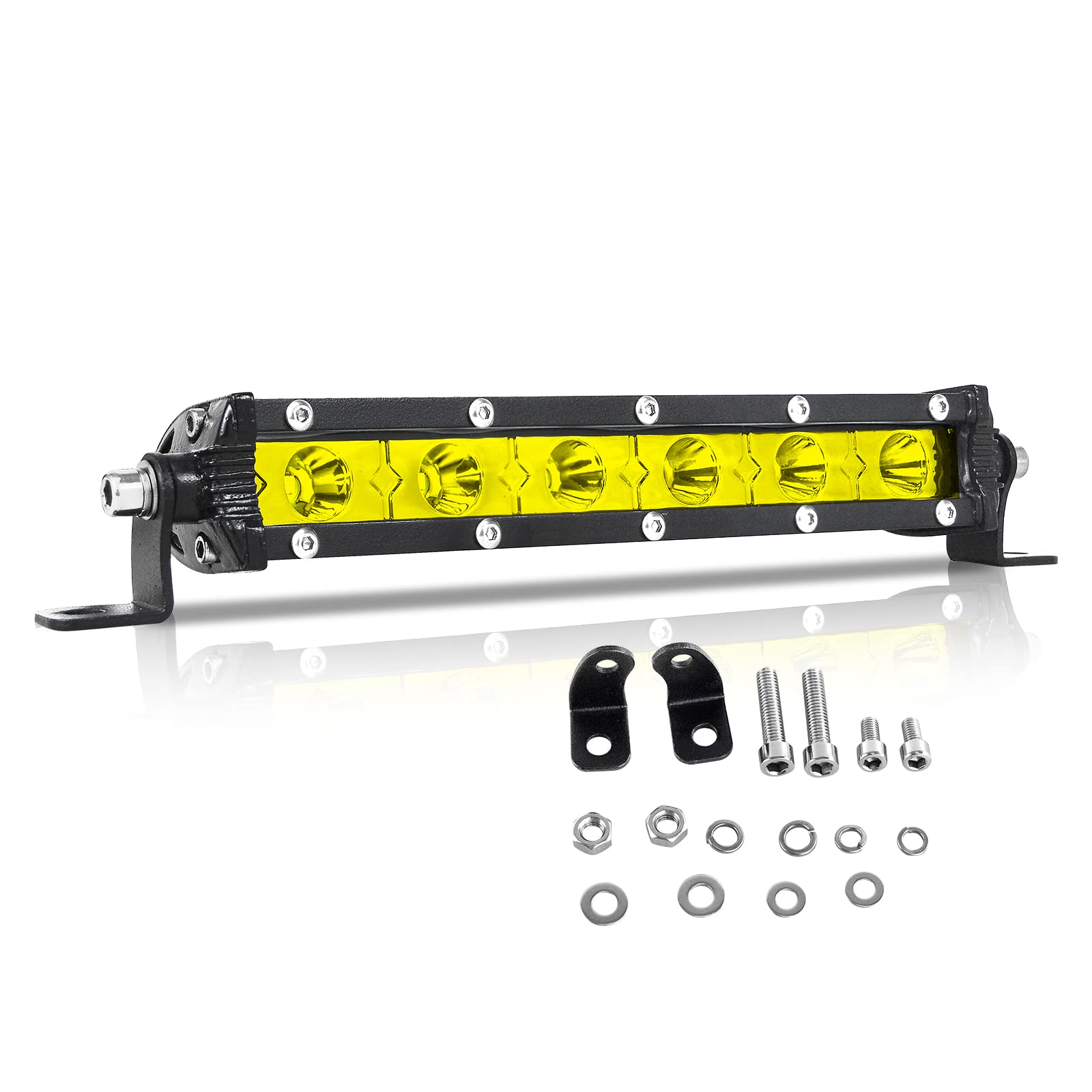 RIGIDON 7 Zoll 18CM 30W Led Lichtleiste KFZ 12V 24V Scheinwerfer Offroad Beleuchtung Strahler Led Arbeitsscheinwerfer Bar für Auto SUV UTV ATV LKW Traktor Fahrzeuge, 3000K Gelb Rückfahrscheinwerfer RIGIDON 7 Zoll 18CM 30W Led Lichtleiste KFZ 12V 24V Scheinwerfer Offroad Beleuchtung Strahler Led Arbeitsscheinwerfer Bar für Auto SUV UTV ATV LKW Traktor Fahrzeuge, 3000K Gelb Rückfahrscheinwerfer von RIGIDON