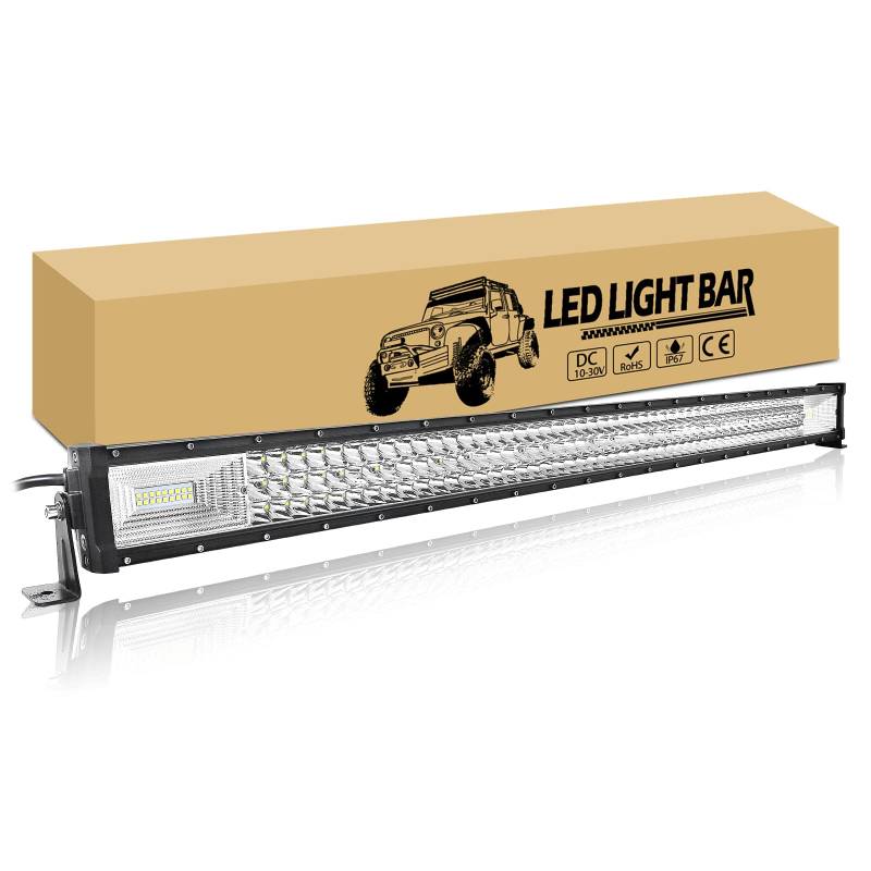 RIGIDON Led Arbeitsscheinwerfer Bar, 107cm 540W Led lichtbalken 12V 24V Zusatzscheinwerfer Auto Offroad Scheinwerfer lightbar für 4x4 Traktor Lkw Pkw Kfz Truck SUV ATV UTV, 6000K weiß Arbeitslicht von RIGIDON