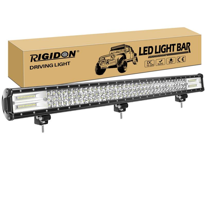 RIGIDON Led lichtleiste kfz aussen, 12V 24V 40 Zoll 100cm 540W Spot Flut-Combo-Strahl offroad beleuchtung für SUV Offroad ATV, UTV, Offroad, Traktor, LKW,Fahrzeuge, 6000K Weiß led nebelscheinwerfer von RIGIDON