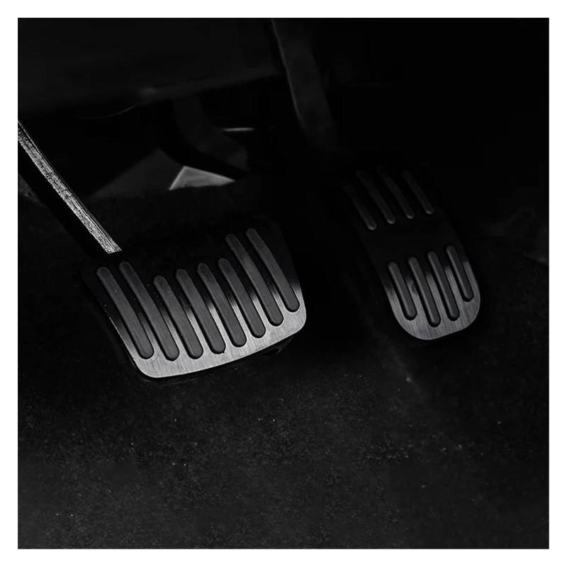 Bremspedalabdeckung Aluminium Auto Gaspedal Bremspedal Abdeckung Anti-Slip Pads Schutz Für Toyota Für Yaris Für Cross 2020 2021 2022 2023 2024 Zubehör Bremse Fußpedal (Farbe : Schwarz) von RIJPEX