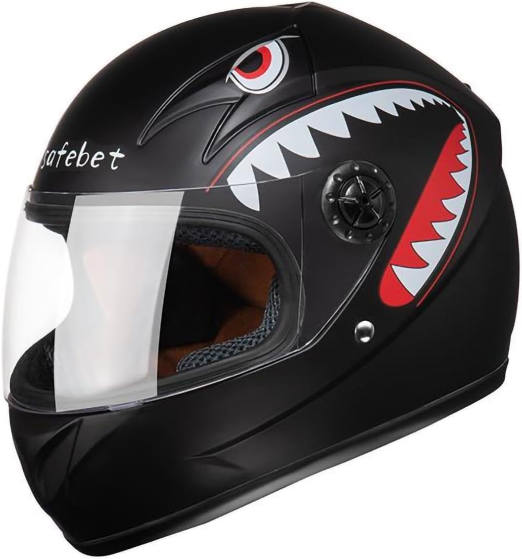 Kinder-Motorradhelm, Integralhelm mit Visier, geeignet für 2- bis 10-Jährige, süßer Cartoon-Helm für Jungen und Mädchen, alle Jahreszeiten A Kinder-Motorradhelm, Integralhelm mit Visier, geeignet für 2- bis 10-Jährige, süßer Cartoon-Helm für Jungen und Mädchen, alle Jahreszeiten A von RIKCAT