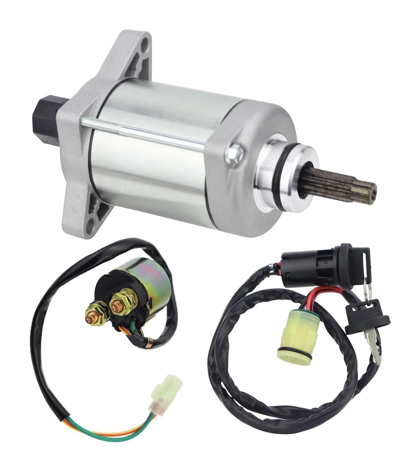 Anlasser Starter Für Rancher 420 TRX420FPE 2009 2010 2011 2012 2013 OEM 31200-HP5-601 31200-HR0-F01 Starter Motor Magnet Relais Zündung Schalter(3pcs Set) von RINKTEEA