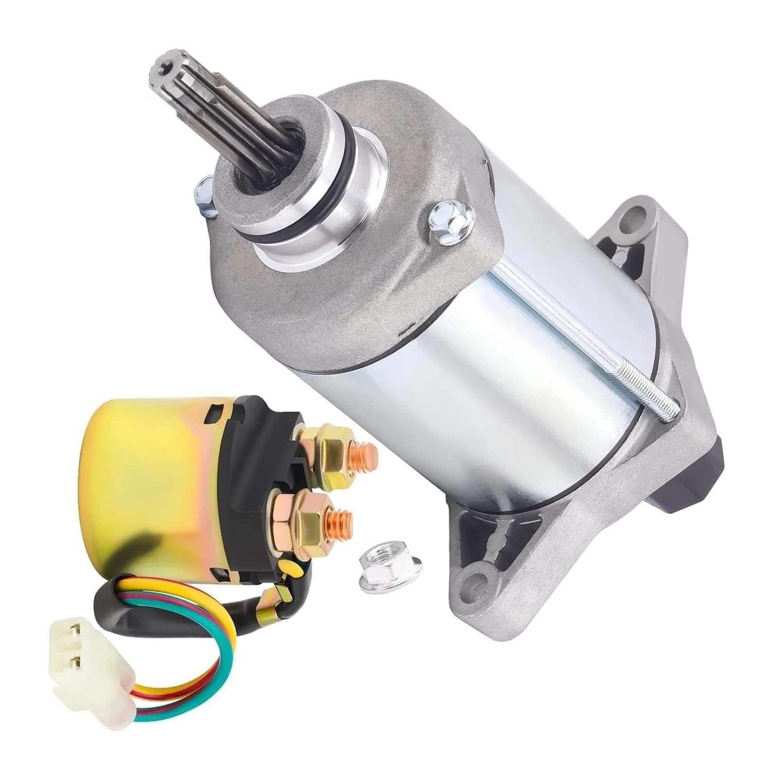 Anlasser Starter Für TRX420FM 4x4 2007 2008 2009 2010 2011 2012 2013 31200-HP5-601 35850-HP1-601 Motorrad Starter Magnet Relais(2 Pcs Set) von RINKTEEA