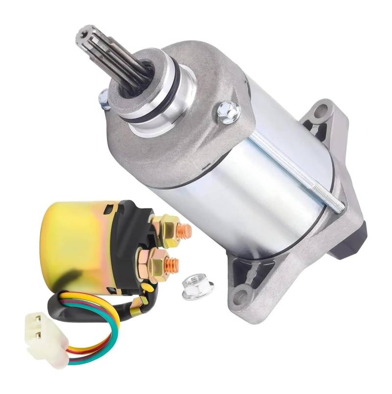 Anlasser Starter Für TRX420FM 4x4 2007 2008 2009 2010 2011 2012 2013 31200-HP5-601 35850-HP1-601 Motorrad Starter Magnet Relais(2 Pcs Set) von RINKTEEA