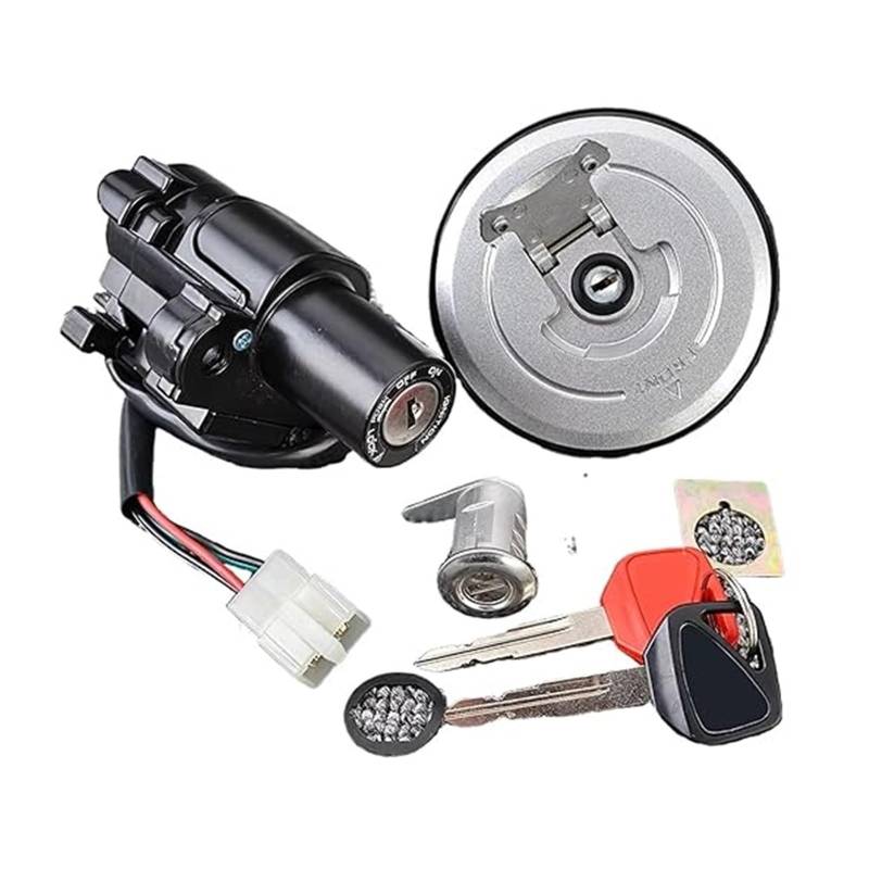 Zündlichtschalter Für CB600F Für CB600F2Y Für Hor&net S 600 CB250 Für Hor&net 250 35010-MBZ-D01 Motorrad Tankdeckel Zündschalter Sitzschloss Mit Schlüsselsatz von RINKTEEA