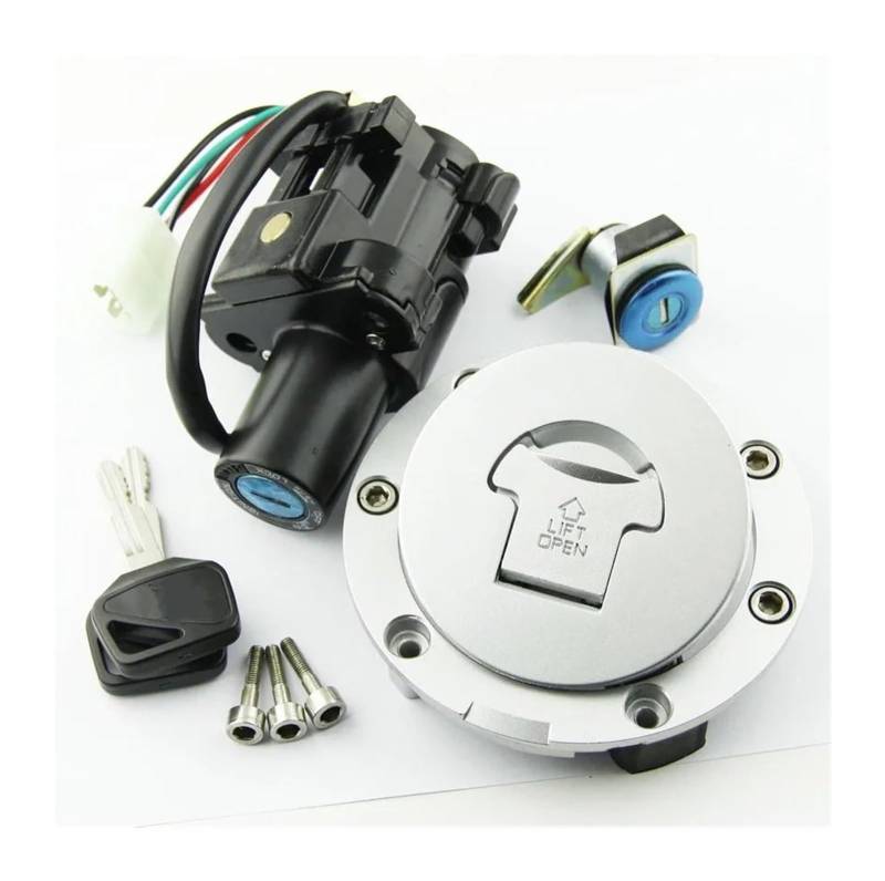 Zündlichtschalter Für CBF1000 2006-2010 Motorrad Zündschloss Kraftstoff Tankdeckel Abdeckung Sitzschloss Schlüsselsatz Kit 35010-MFA-D00 von RINKTEEA