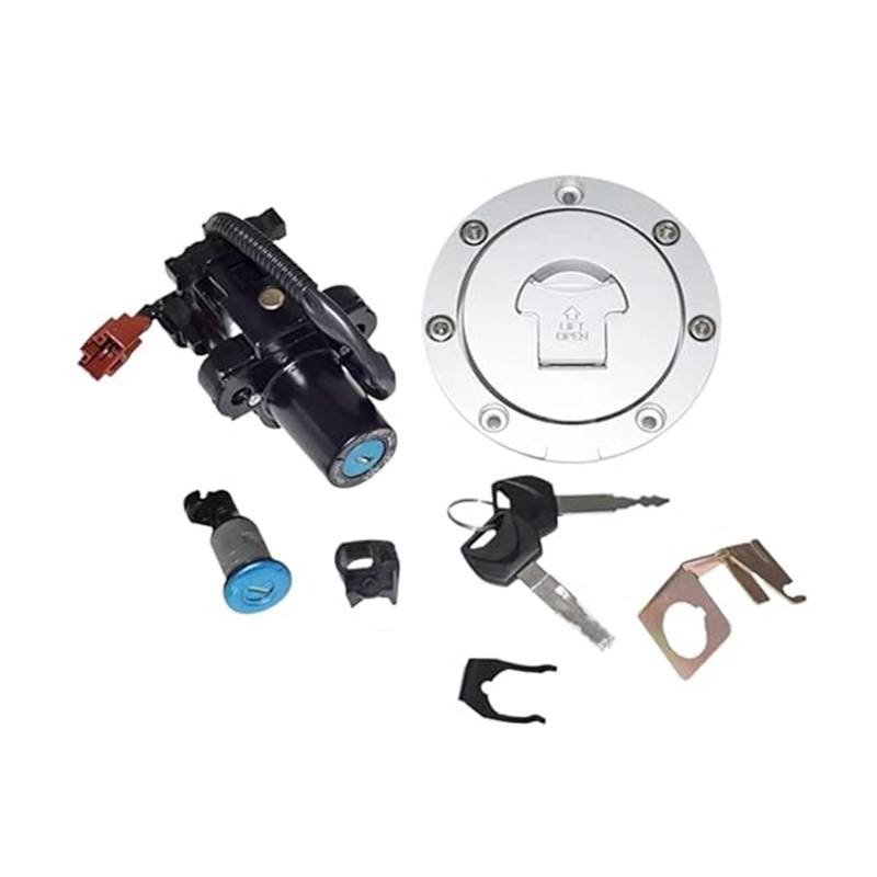 Zündlichtschalter Für CBR1000RR 2008-2014 Für CBR600RR 2007-2014 Motorrad-Zündschlossschloss Tankdeckel-Verriegelung Mit Schlüssel von RINKTEEA