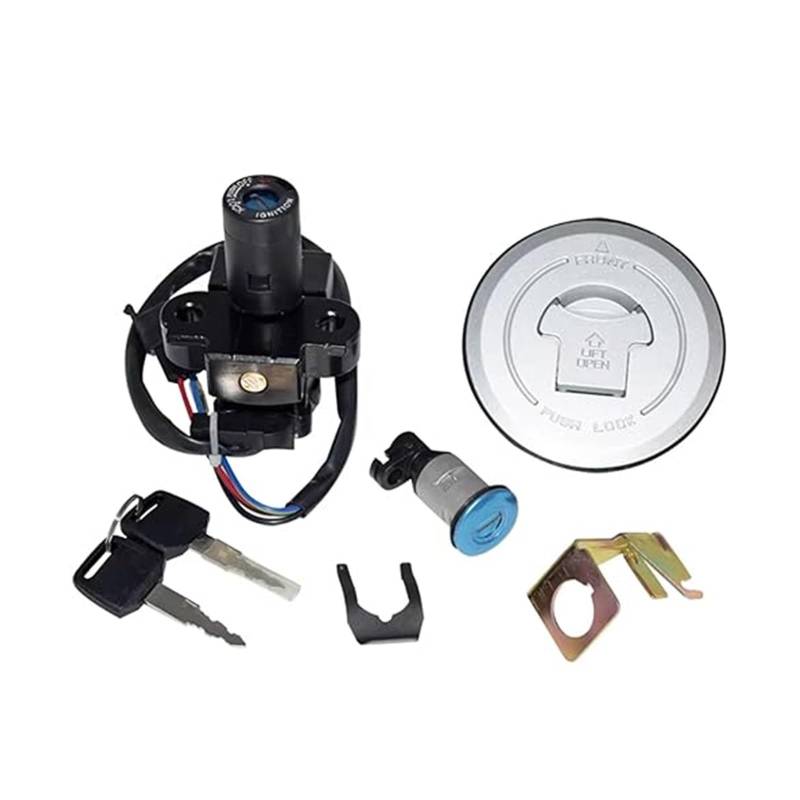 Zündlichtschalter Für CBR1100XX 1999-2006 Für CB400 Für VTEC 1999-2010 Für CB1300 2003-2008 Motorrad-Zündschalter-Schlüsselschloss-Tankdeckel von RINKTEEA