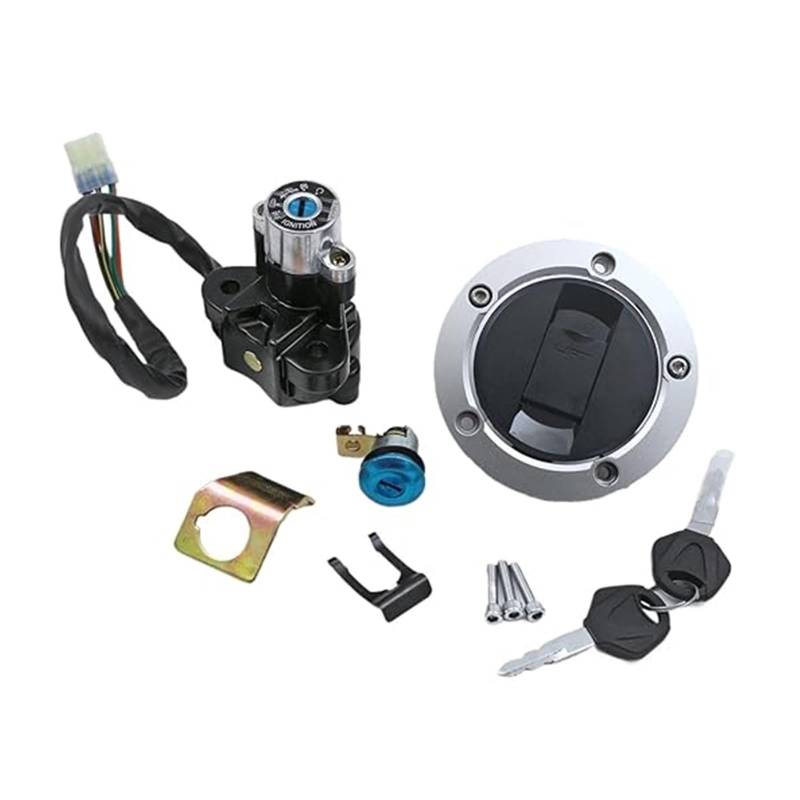 Zündlichtschalter Für GSX650F 2008-2011 Für GSX650 Für GSX1250FA 2010 2011 Motorrad Zündung Kraftstoff Gas Tankdeckel Abdeckung Sitz Lock Set(Complete Set) von RINKTEEA