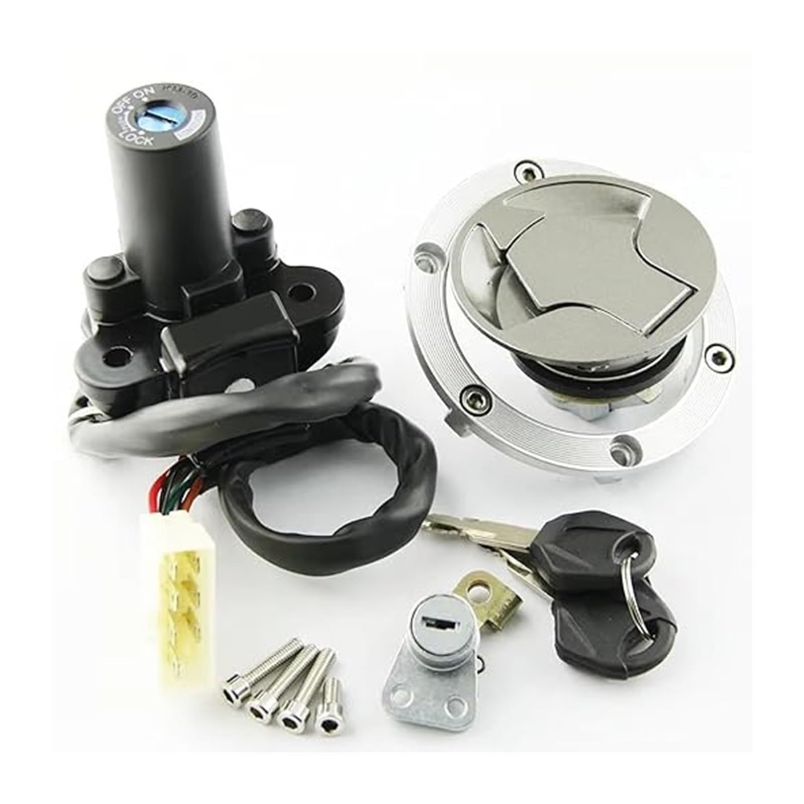 Zündlichtschalter Für Kawa&saki EX250 Für Ninja 250 EX300 Für Ninja 300 BR250 Motorrad Schlüssel Tankdeckel Kit Zündschloss Zündlichtschalter Für Kawa&saki EX250 Für Ninja 250 EX300 Für Ninja 300 BR250 Motorrad Schlüssel Tankdeckel Kit Zündschloss von RINKTEEA