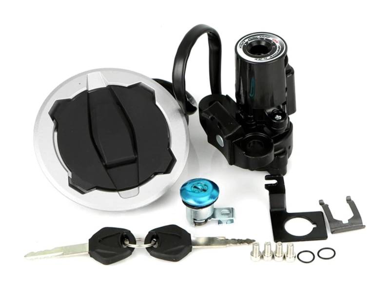 Zündlichtschalter Für Kawa&saki Für Ninja 400 Für Z400 EX400 2018-2023 1 Set Motorrad Zündschloss Tankdeckel Sitzschloss Set von RINKTEEA