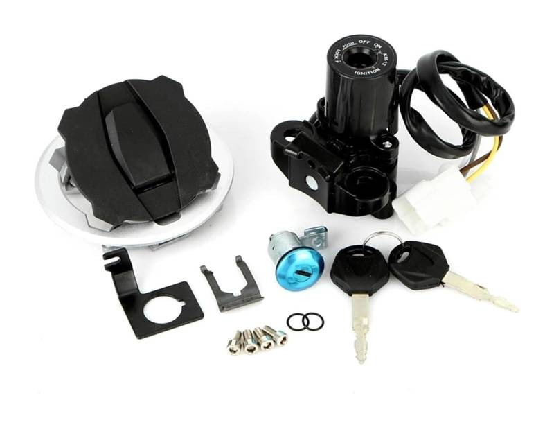 Zündlichtschalter Für Kawa&saki Für Ninja 650 Für Z650 EX650 2017-2023 Motorrad Zündschloss Tankdeckel Sitzschloss Schlüsselsatz von RINKTEEA