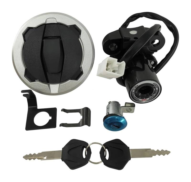 Zündlichtschalter Für Kawa&saki Für Ninja Für Z800 Für Z900 Für Z900RS 2017 2018 2019-2023 Zündschalter Tankdeckel Abdeckung Sitzschlösser Schlüsselsatz von RINKTEEA
