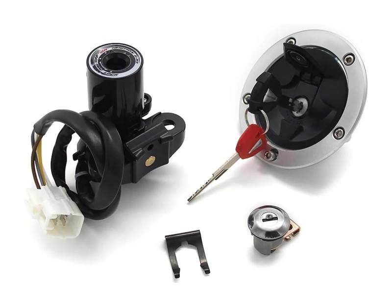 Zündlichtschalter Für Kawa&saki ZX1000 Für Ninja Für ZX10R Motorrad Zündschlüsselschalter Tankdeckel Sitzschloss Kit 27005-0568 27045-5492 51049-0030 von RINKTEEA