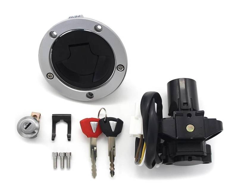 Zündlichtschalter Für Kawa&saki ZX636 ZX1000 Für ZX10R Für ZX6R Motorrad Zündschlüssel Schalter Tankdeckel Sitz Lock Kit von RINKTEEA