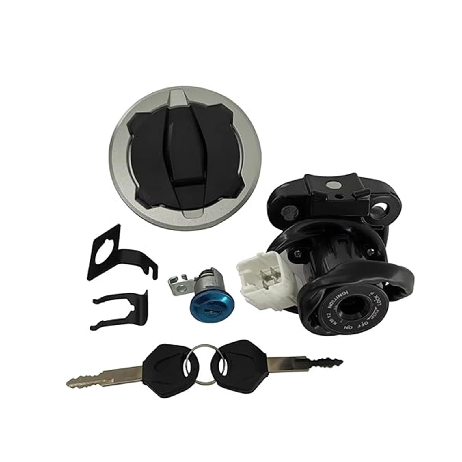 Zündlichtschalter Für Ninja 650 Für Z650 Für EX650 2017-2024 Motorrad Zündschloss Gas Benzin Tankdeckel Abdeckung Sitzschloss Zündlichtschalter Für Ninja 650 Für Z650 Für EX650 2017-2024 Motorrad Zündschloss Gas Benzin Tankdeckel Abdeckung Sitzschloss von RINKTEEA
