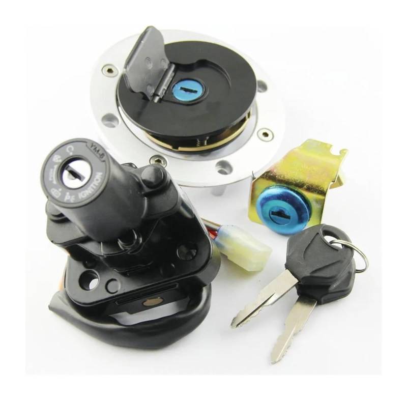 Zündlichtschalter Für Suz&uki Für GSX1300RX Für GSX1300RY Für GSX1300R K1 K2 K3 K4 K5 K6 K7 Moto Kraftstoff Tank Kappe Zündung Schalter Sitz Schloss Mit Schlüssel Kit von RINKTEEA