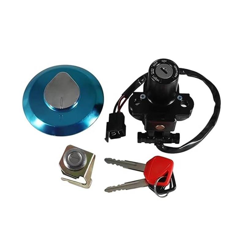 Zündlichtschalter Für XL125V Für Varadero 2001-2006 35010-KPC-640 35100-KPC-640 17620-KPC-641 Motorrad Zündschlüssel Lock Schalter Set Key Kit von RINKTEEA
