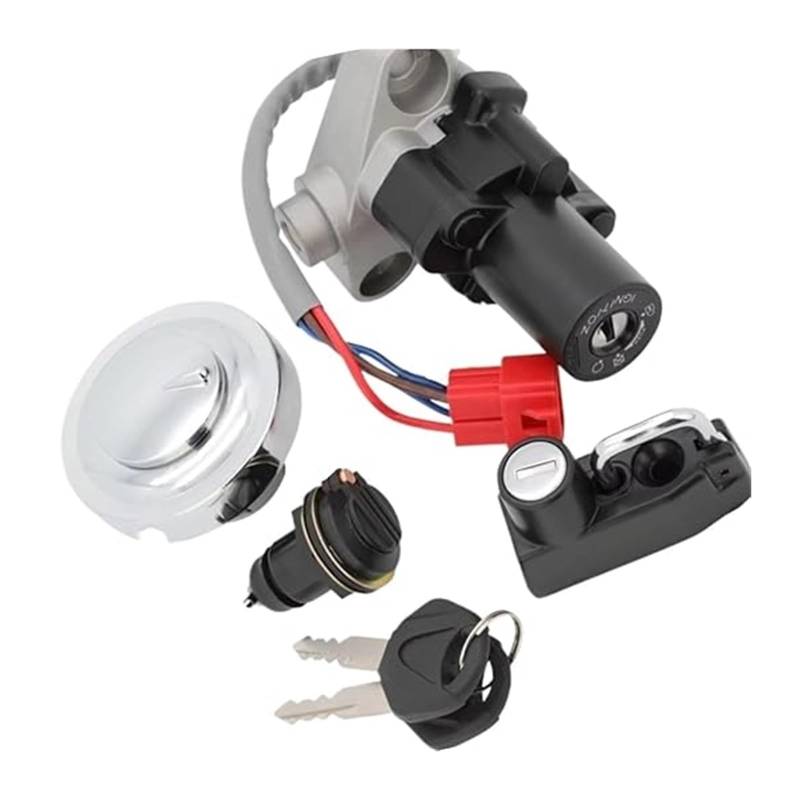Zündlichtschalter Für XVS1100 Für V Star Für Custom 1999-2011 Motorrad Zündschloss Tankdeckel Abdeckung Sitzschloss von RINKTEEA
