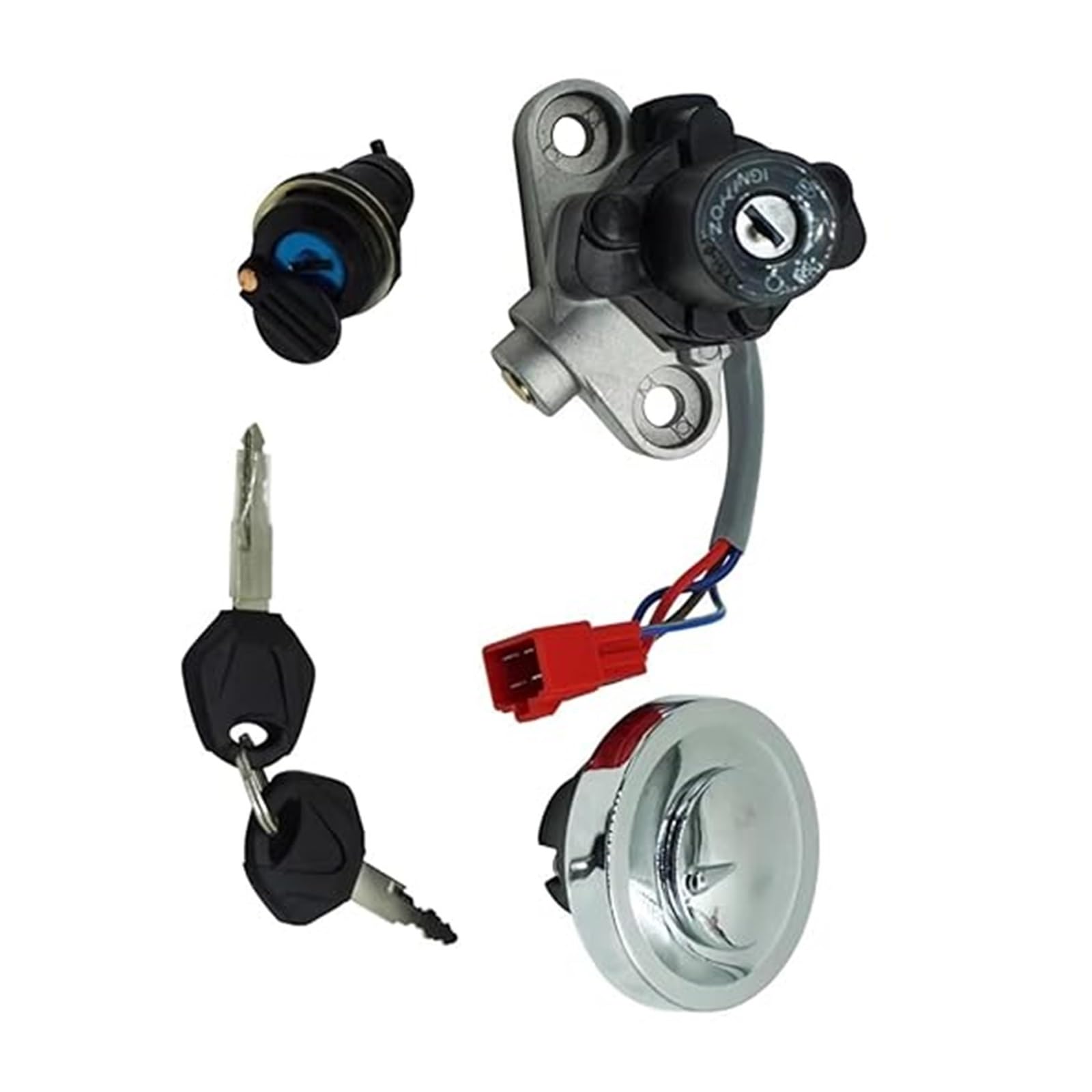 Zündlichtschalter Für XVS650 Für Drag Für Star 1997-2002 Für XVS650 Für V Star Für Custom 1998-2017 Tankdeckel Zündschalter Sitzschlosssatz Zündlichtschalter Für XVS650 Für Drag Für Star 1997-2002 Für XVS650 Für V Star Für Custom 1998-2017 Tankdeckel Zündschalter Sitzschlosssatz von RINKTEEA