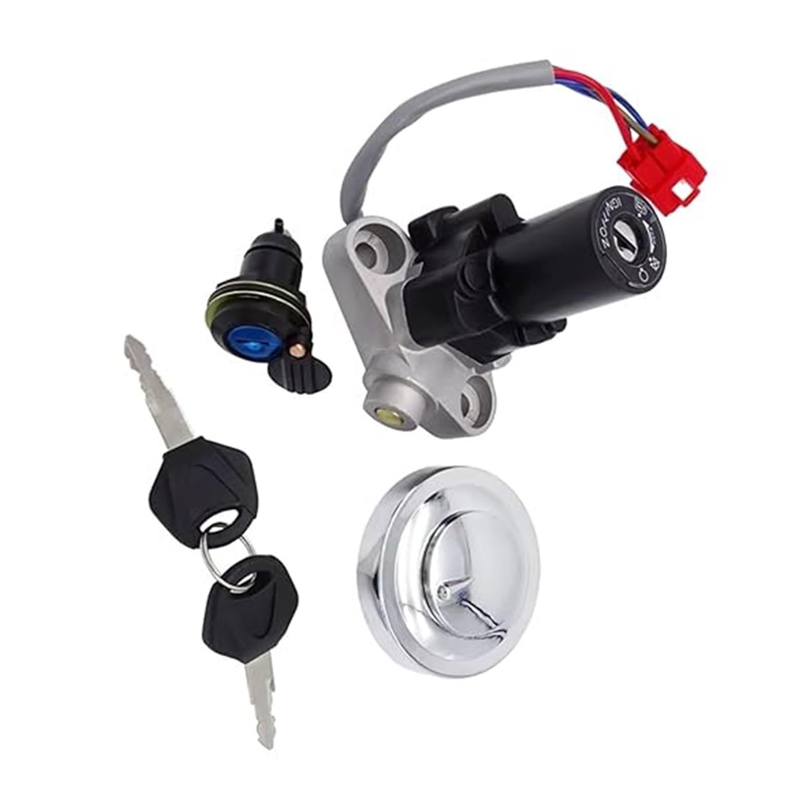 Zündlichtschalter Für XVS650 Für V Star Für Midnight Für Custom 2005-2010 Motorrad Zündschloss Schloss Gas Tankdeckel Abdeckung Schloss Schlüssel Zündlichtschalter Für XVS650 Für V Star Für Midnight Für Custom 2005-2010 Motorrad Zündschloss Schloss Gas Tankdeckel Abdeckung Schloss Schlüssel von RINKTEEA