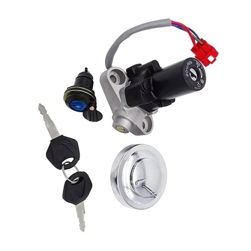 Zündlichtschalter Für XVS650 Für V Star Für Midnight Für Custom 2005-2010 Motorrad Zündschloss Schloss Gas Tankdeckel Abdeckung Schloss Schlüssel von RINKTEEA