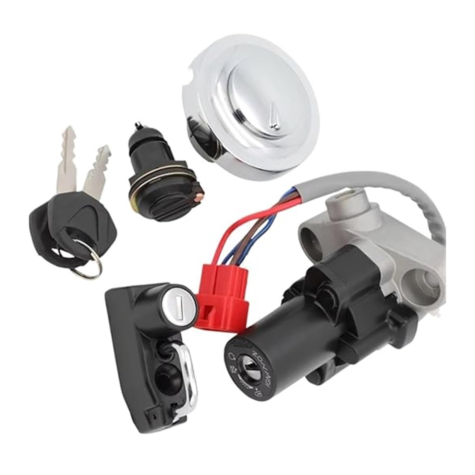 Zündlichtschalter Für XVS650AT Für V Star Für Silverado 2003-2011 Motorrad Zündschloss Tankdeckel Abdeckung Sitzschloss Zündlichtschalter Für XVS650AT Für V Star Für Silverado 2003-2011 Motorrad Zündschloss Tankdeckel Abdeckung Sitzschloss von RINKTEEA