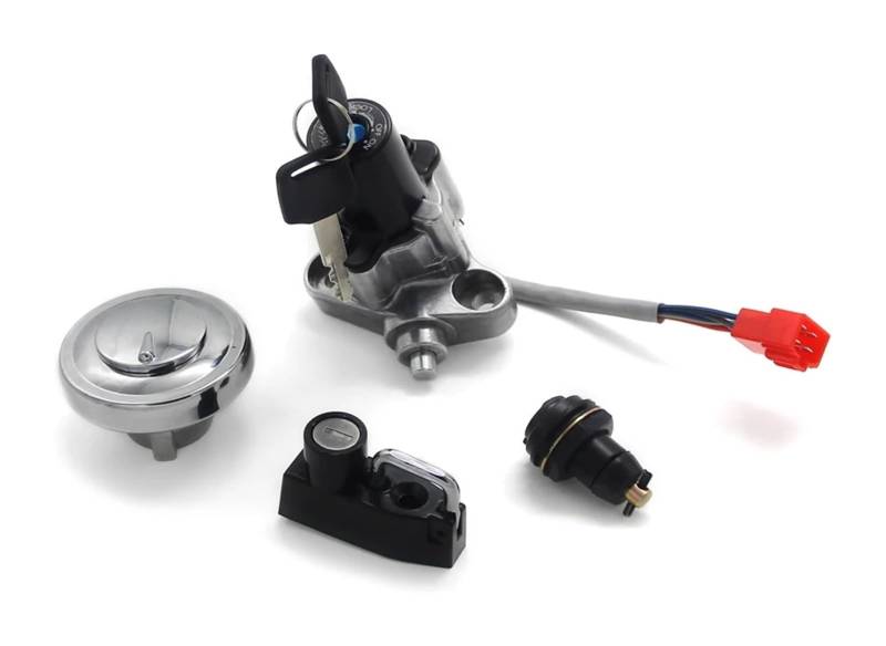 Zündlichtschalter Für XVS650AT Für XVS1100 Für XVS1100A Für V Star Für Silverado Motorrad Zündschlüsselschalter Tankdeckel Sitzschloss-Kit von RINKTEEA