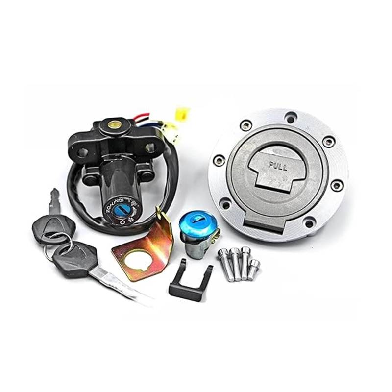 Zündlichtschalter Für YZF-R1 1998-2003 Für YZF-R6 1999-2005 Für YZF R1 R6 FZ8 FZ1 FZ6 Kraftstoff Tank Kappe Zündung Schalter Sitz Schloss Schlüssel Set von RINKTEEA