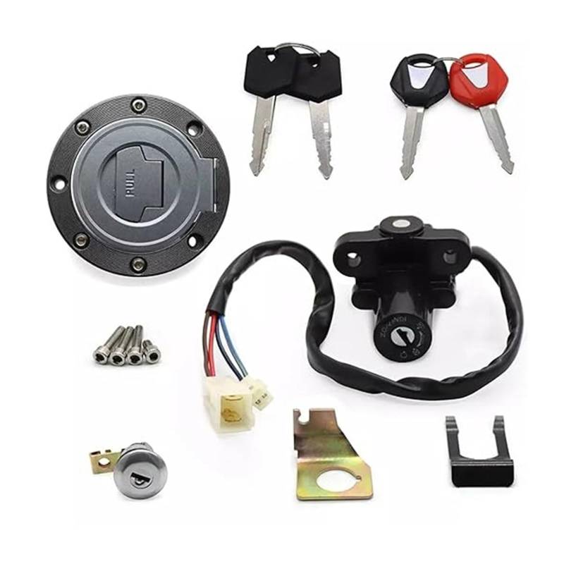 Zündlichtschalter Für YZF R1 2002-2003 2007-2022 R6 2004 2006-2022 Für FJR1300 2001-2022 FZ6 Zündschloss Tankdeckel Sitzschloss Schlüsselsatz von RINKTEEA