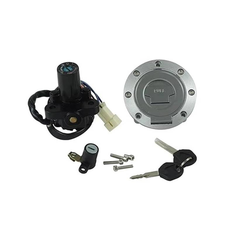 Zündlichtschalter Für YZF R1 R6 FJ09 FZ6 1998-2017 Motorrad Zündschloss Kit Montage Kraftstoff Tankdeckel Tankdeckel Sitzschloss von RINKTEEA