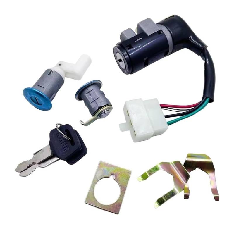 Zündlichtschalter Für ZX50 Für Dio 50 AF27 AF28 1 Set 5 PIN Motorrad Power Tür Volle Lock Roller Motor Starter Schalter von RINKTEEA