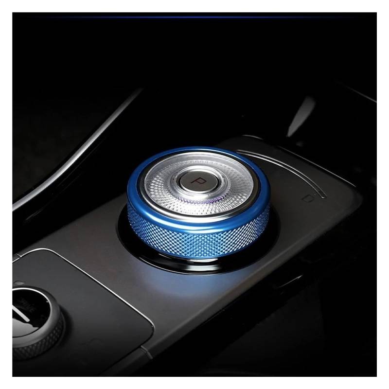 Mittelkonsole Dekor Für Kia Für Sorento Für MQ4 2021-2024 Konsole Zentralverriegelung Schaltknauf Dekoration Ringabdeckung Innenverkleidung Auto Mittelkonsole Dekor(Blue) von RIOVOEE