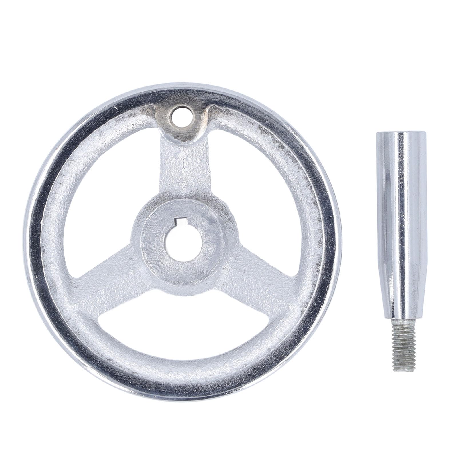 Handrad mit Revolvierendem Griff, Langes Lebensdauer - Verchromtes Gusseisen 3 Spoke Handrad für Drehfräsen, Mm Handrad mit Revolvierendem Griff, Langes Lebensdauer - Verchromtes Gusseisen 3 Spoke Handrad für Drehfräsen, Mm von RIZGHWOY