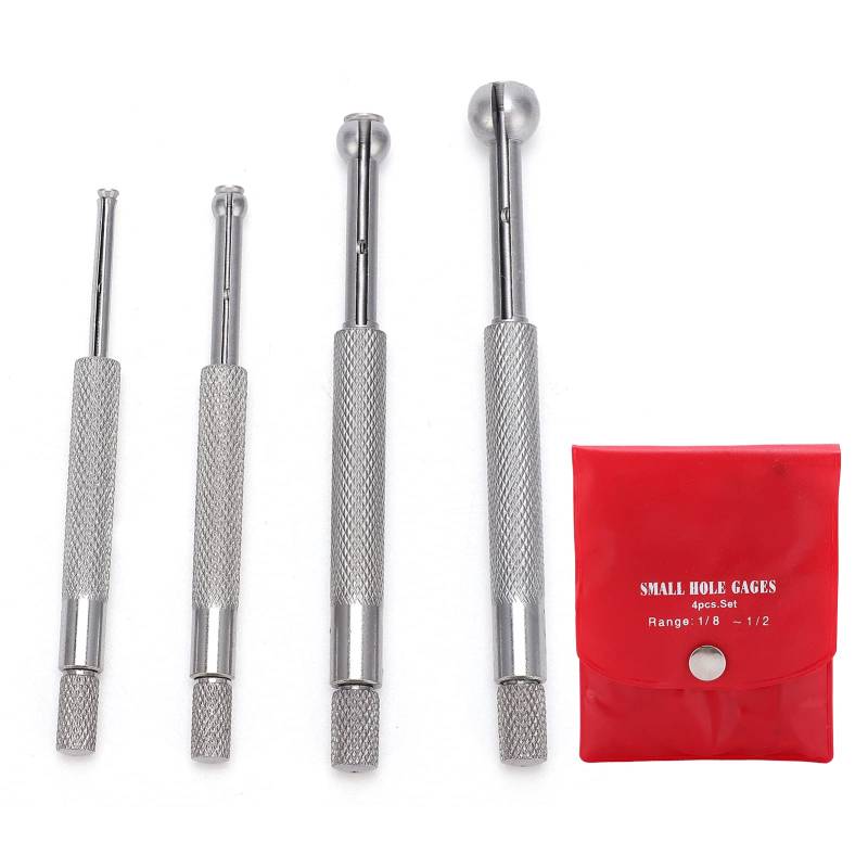 RIZGHWOY Teleskop-Bohrungsmessgerät Set Präzises Vollkugel-Messgerät für das Messen von Loch 3-13 Mm, Stahl Teleskop für Mikrometer, 4pcs Teleskop-Loch-Set-Mechanik von RIZGHWOY