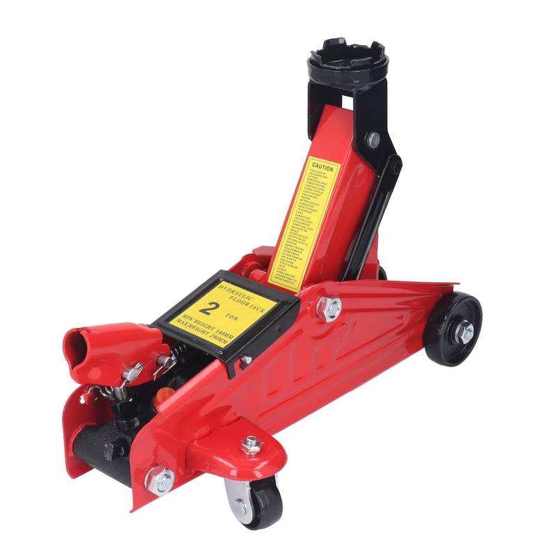 Stahl 2T Hydraulikbodenbuchse mit Schwenkrädern, Stabiler Hebebereich, Geeignet für Automobile und Motorräder von RIZGHWOY