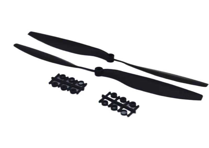 5 Paar ABS 1245 1245R CW CCW Propeller kompatibel mit EPP RC 4 X KK MK Quadcopter Flugzeug UFO Requisiten in 5 Farben(Black) von RJXDUPHT