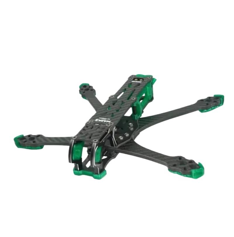 5-Zoll-DC-DeadCat-Strukturrahmen Kompatibel mit O3-Lufteinheit, kompatibel mit MK5D MK5 Mark5 Racing-Drohnen Kompatibel mit RC DIY FPV(Pro Green X) von RJXDUPHT
