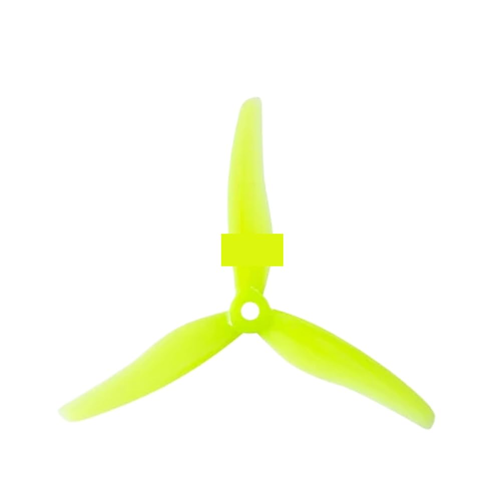 51433 5 Zoll 3 Propeller Kompatibel mit FPV Racing Drone 4 Stück 2 Paar CW CCW kompatible bürstenlose Motor Tri-Props(2 pair Yellow) von RJXDUPHT