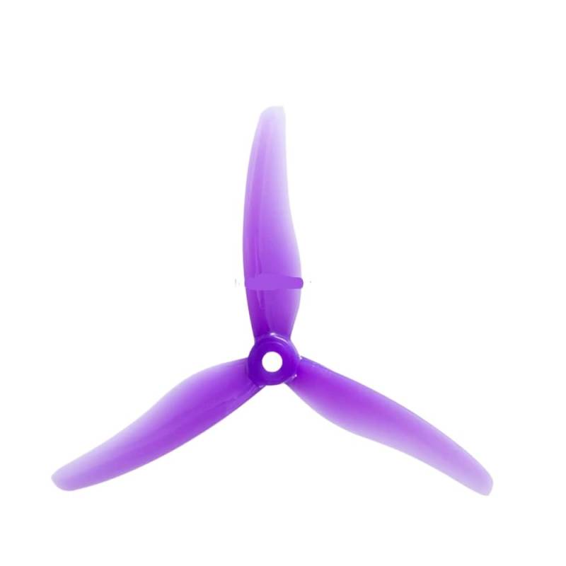 51433 5 Zoll 3 Propeller Kompatibel mit FPV Racing Drone 4 Stück 2 Paar CW CCW kompatible bürstenlose Motor Tri-Props(2 pair purple) von RJXDUPHT