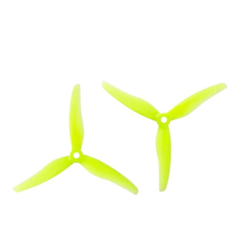 51433 5-Zoll-Tri-Propeller 4er-Pack Kompatibel mit bürstenlose Motoren, kompatibel mit FPV-Renndrohnen CW CCW(2pairs 51433 Yellow) von RJXDUPHT