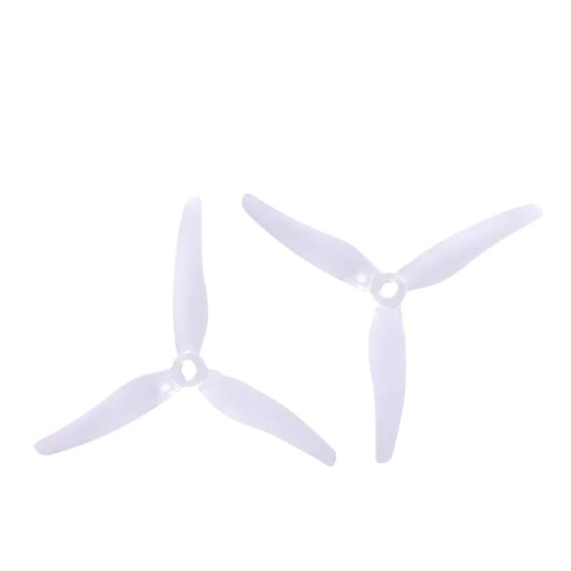 51433 5-Zoll-Tri-Propeller 4er-Pack Kompatibel mit bürstenlose Motoren, kompatibel mit FPV-Renndrohnen CW CCW(2pairs 51433 clear) von RJXDUPHT